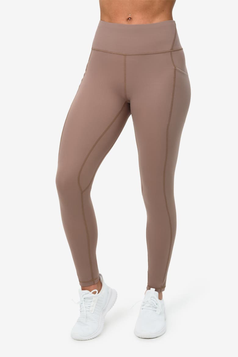 Women's Compression Long Leggings with Sun and UV Protection, Main, color, Mocha