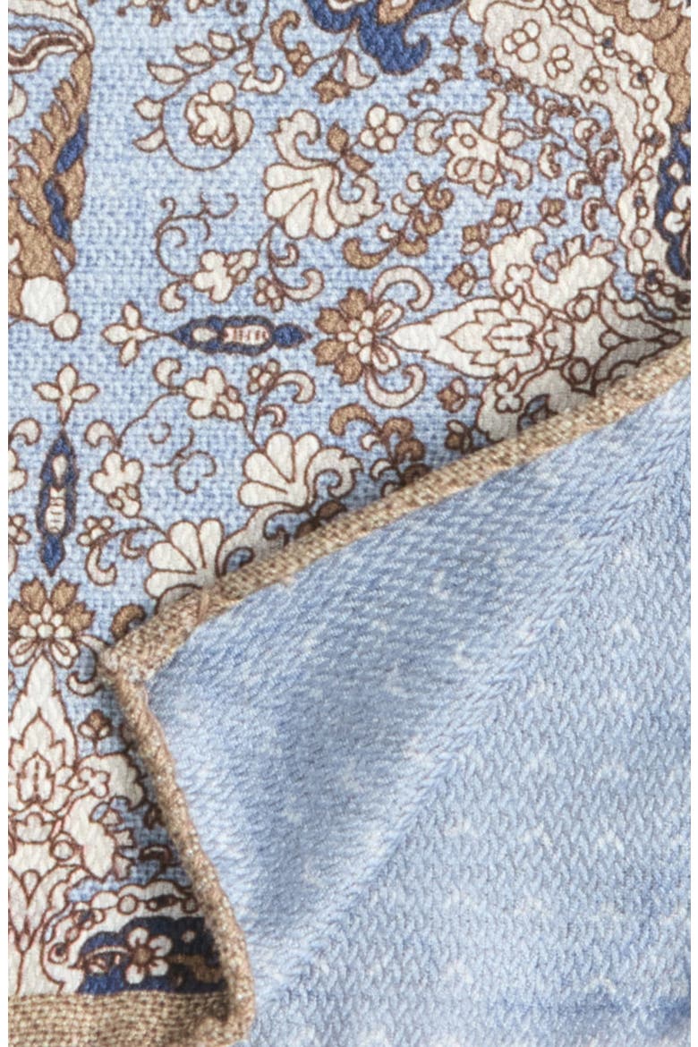 Military Floral Pocket Square, Alternate, color, CHAMBRAY