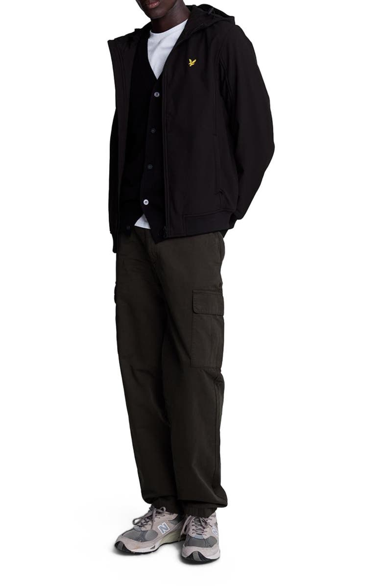 Lyle & Scott Fleece Back Softshell Jacket, Alternate, color, Jet Black