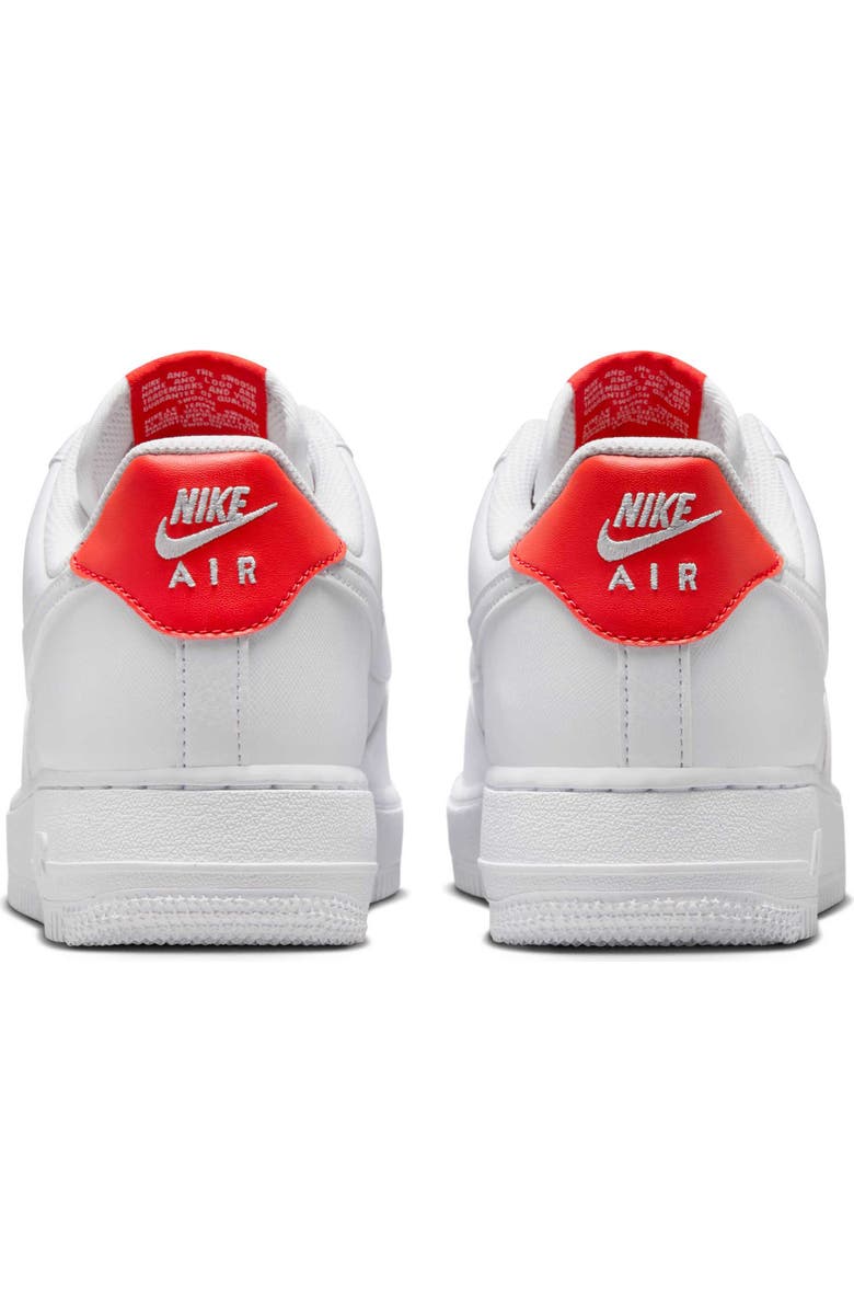 Nike Air Force 1 '07 Basketball Sneaker, Alternate, color, White/ Pink/ Silver/ Crimson