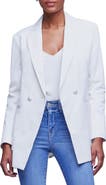 L'AGENCE Nellie Longline Cotton Blazer