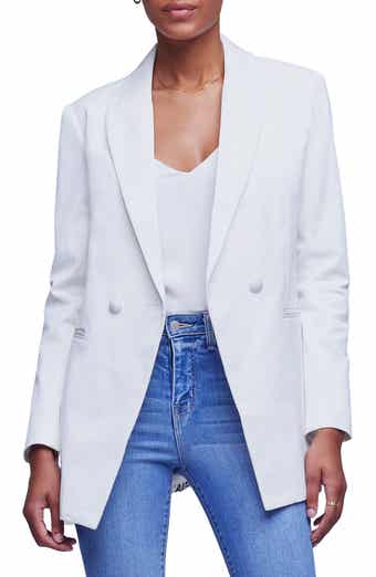 L'AGENCE Nellie Longline Cotton Blazer