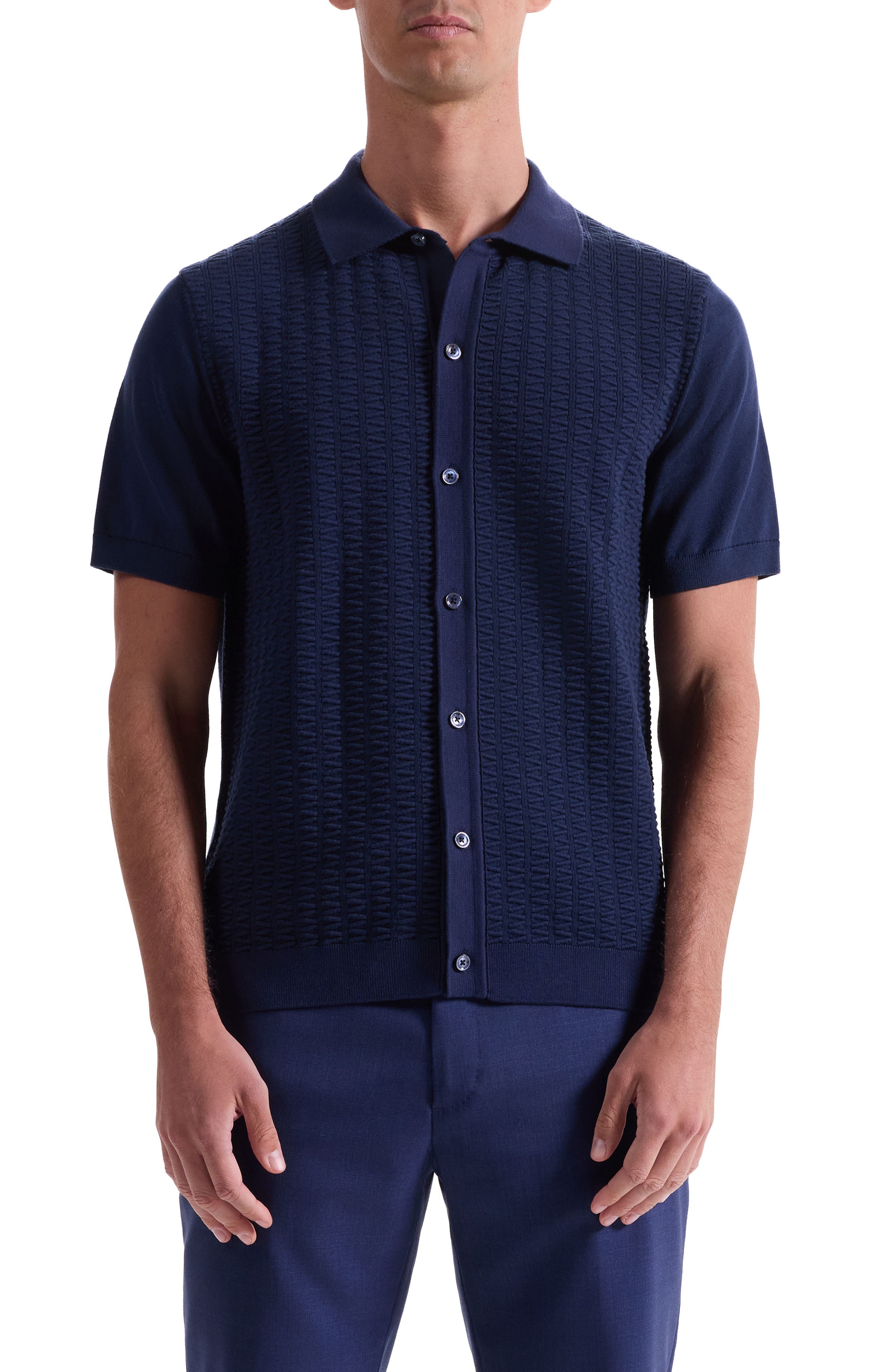 Bugatchi Short Sleeve Cardigan