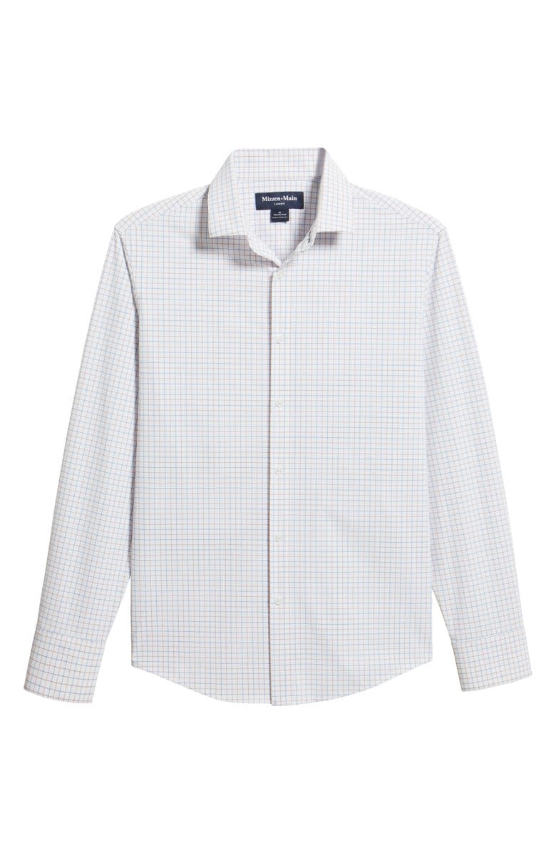 Mizzen+Main Leeward No Tuck Trim Fit Performance Button-Up Shirt, Alternate, color, Mulberry Conrad Tattersall