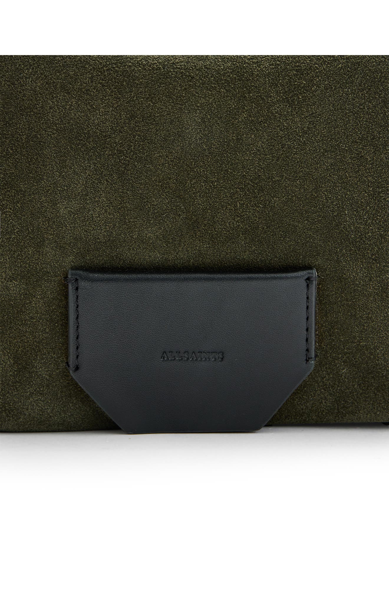 AllSaints Madea Suede Shoulder Bag, Alternate, color, 