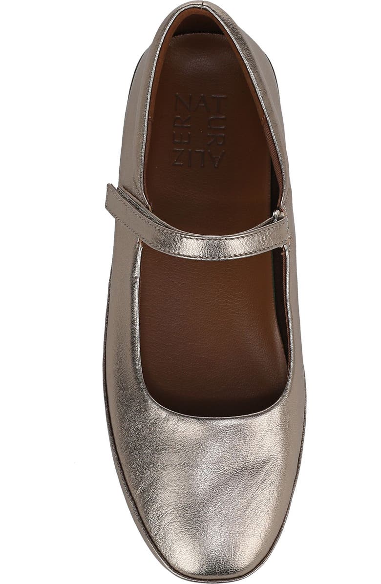 Naturalizer Behold Mary Jane Flat, Alternate, color, Warm Silver