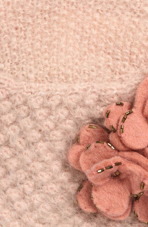 French Knot Felt Flower Hat In Neutral