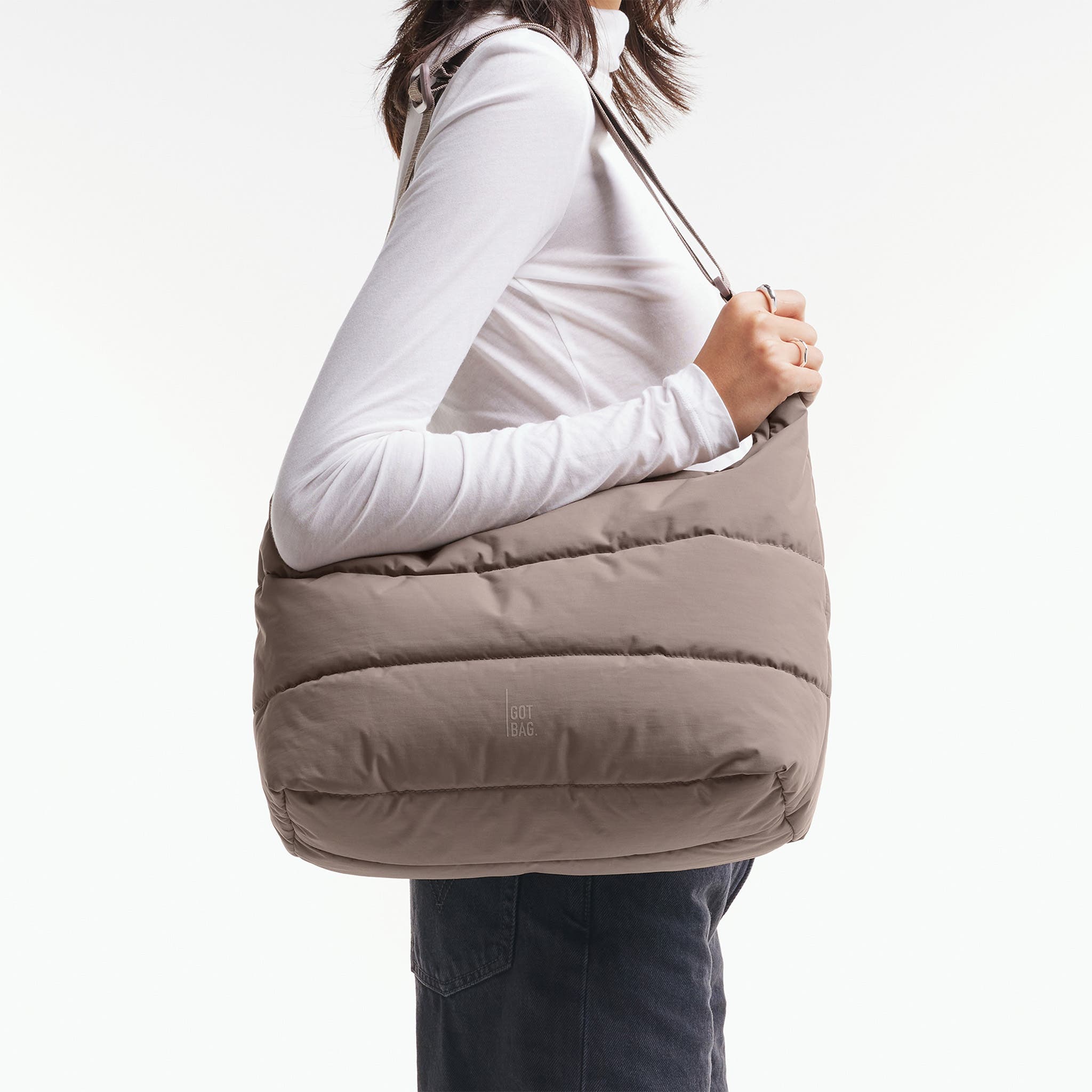 PUFFER SQUARE BAG LARGE, Alternate, color, OYSTER MONOCHROME