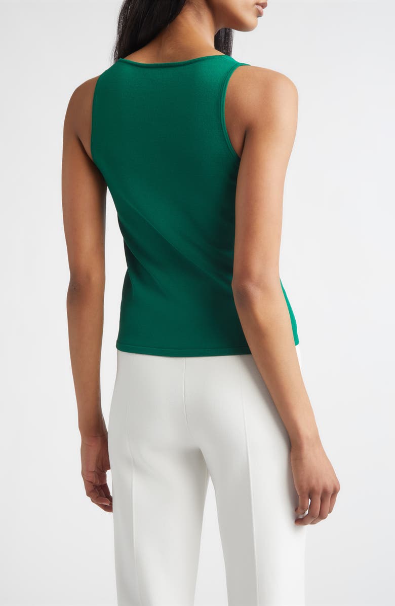 ST. JOHN Pari Santa Roma Sweater Tank, Alternate, color, Cypress