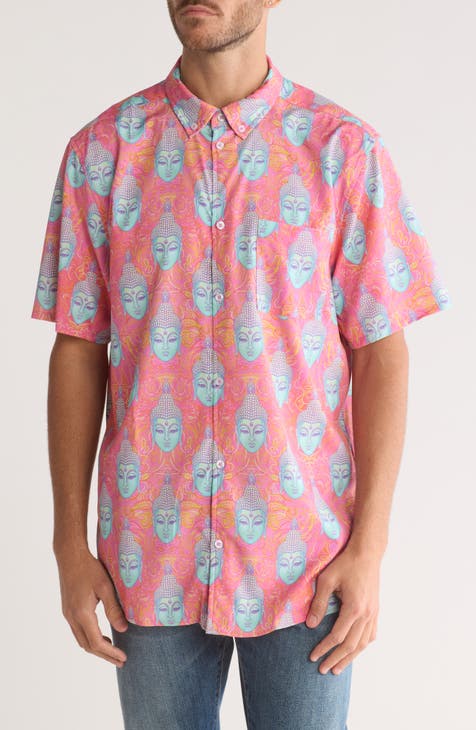 Oden Buddha Short Sleeve Button-Down Shirt