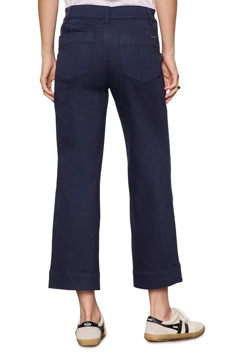 Insider High Waist Cropped Straight Leg Jeans, Alternate, color, NAVY BLUE