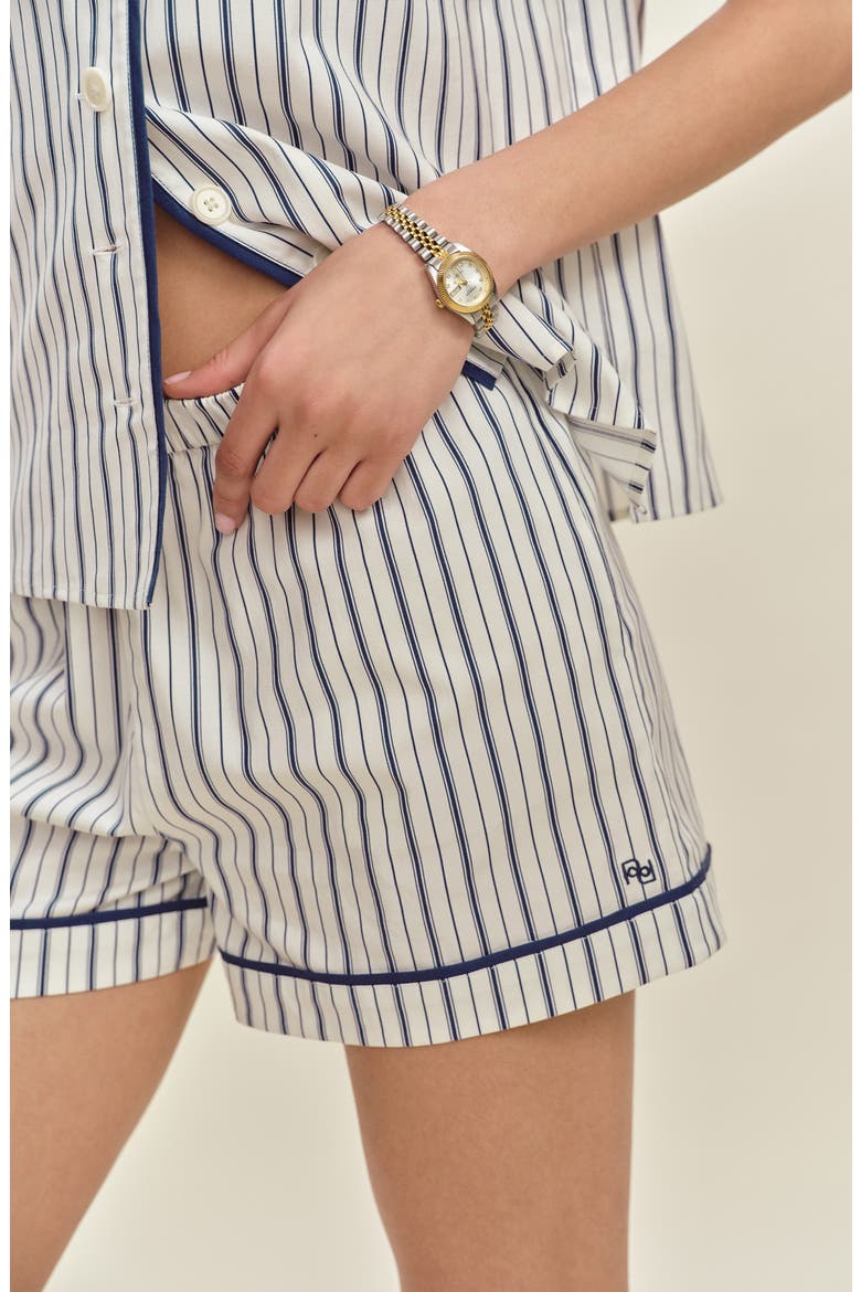 Blair Stretch Organic Cotton Short Pajamas, Alternate, color, SUMMER DAY STRIPE