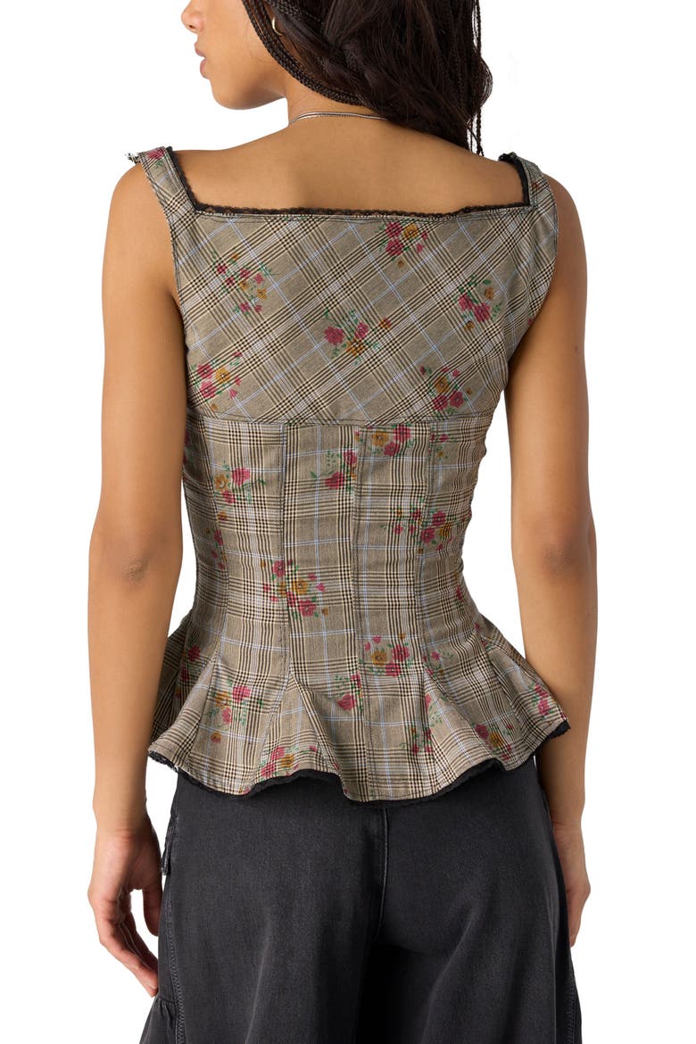 Jolie Corset Tank, Alternate, color, BLACK COMBO
