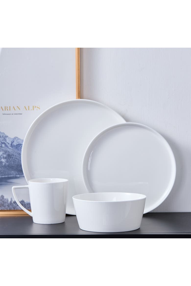 Madeline Bone China 32-Piece Dinnerware Set, Alternate, color, White