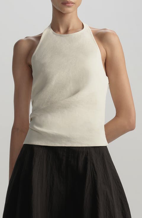Sylvie Linen Blend Halter Top
