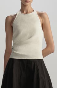 A.L.C. Sylvie Linen Blend Halter Top
