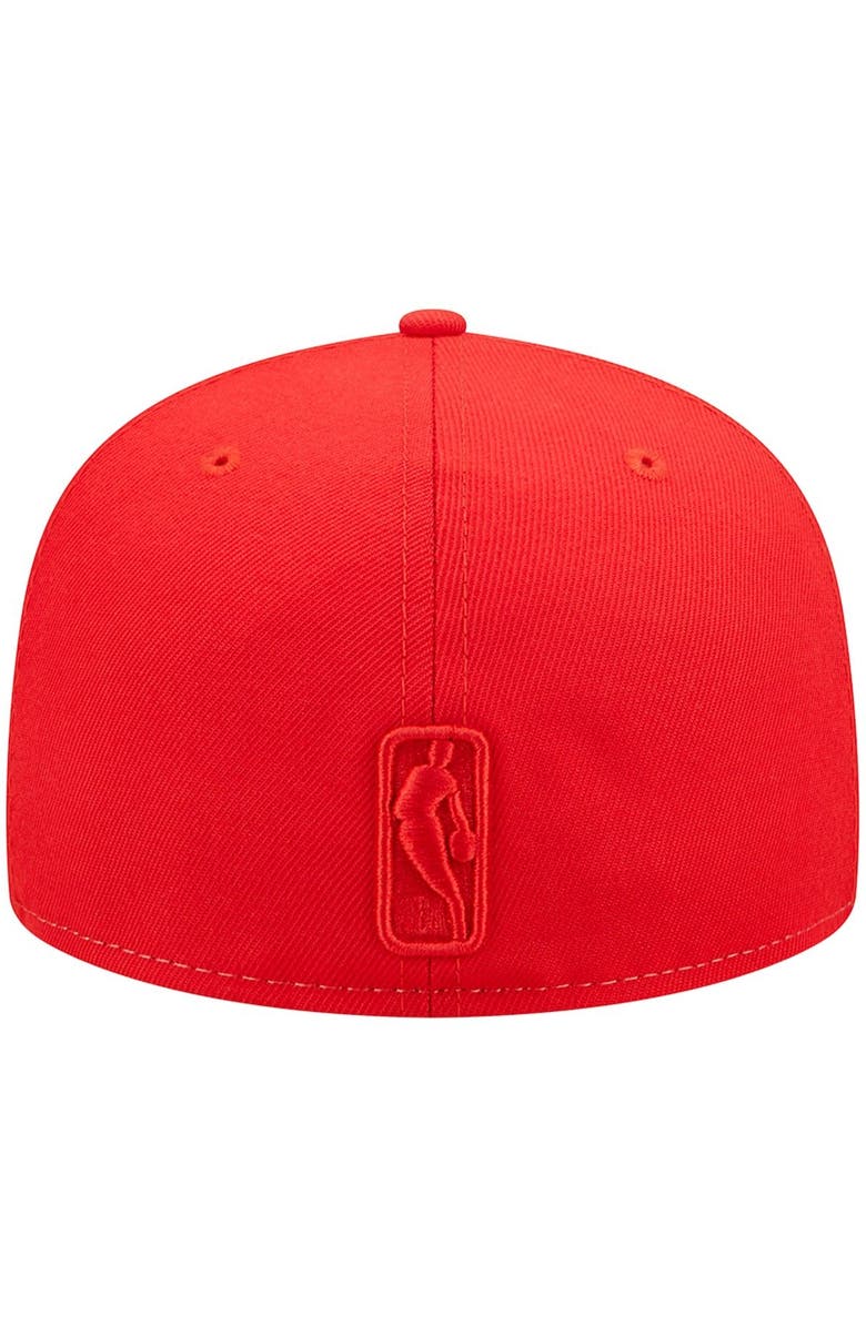 New Era Men's New Era Cream/Red Philadelphia 76ers Cork Two-Tone 59FIFTY Fitted Hat, Alternate, color, 