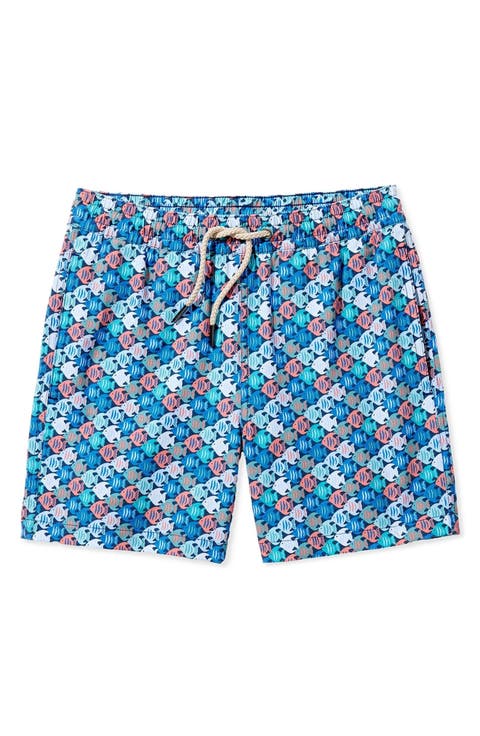 Kids' Bayberry Fish Print Water Repellent Swim Trunks (Little Kid & Big Kid)