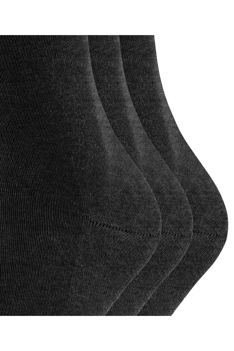 Family 3-Pack Sustainable Cotton Socks, Alternate, color, Anthracite Melange