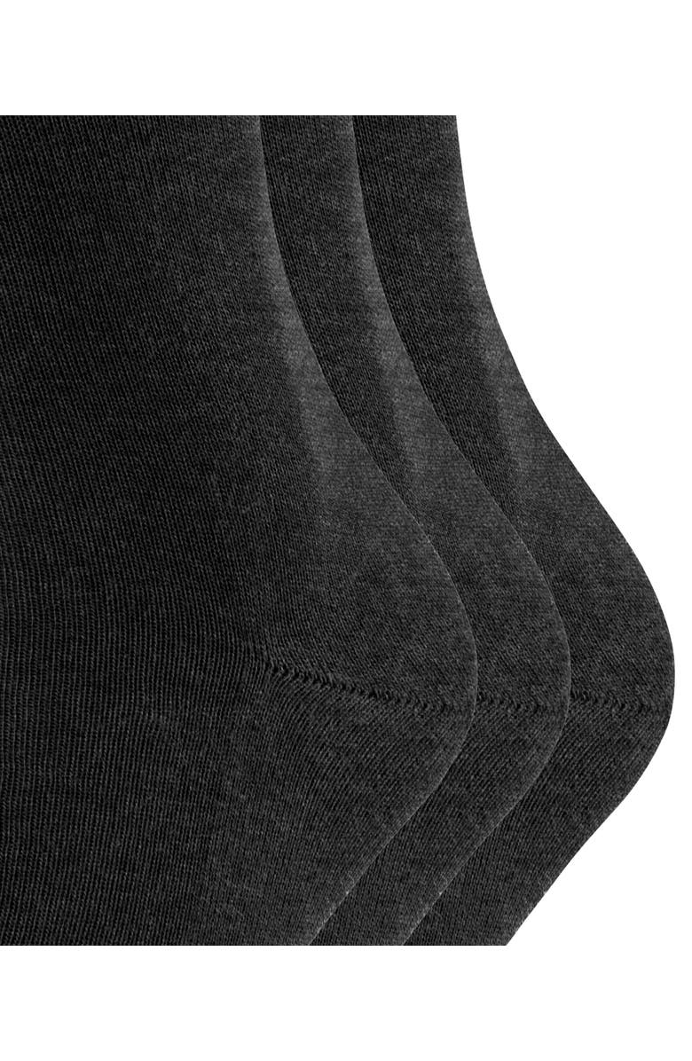 Falke Family 3-Pack Sustainable Cotton Socks, Alternate, color, Anthracite Melange