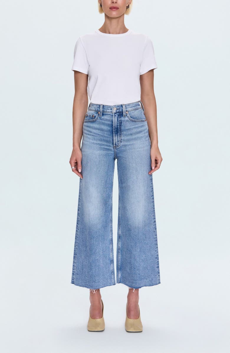 Pistola Lana Raw Hem Ankle Wide Leg Jeans, Alternate, color, Bistro