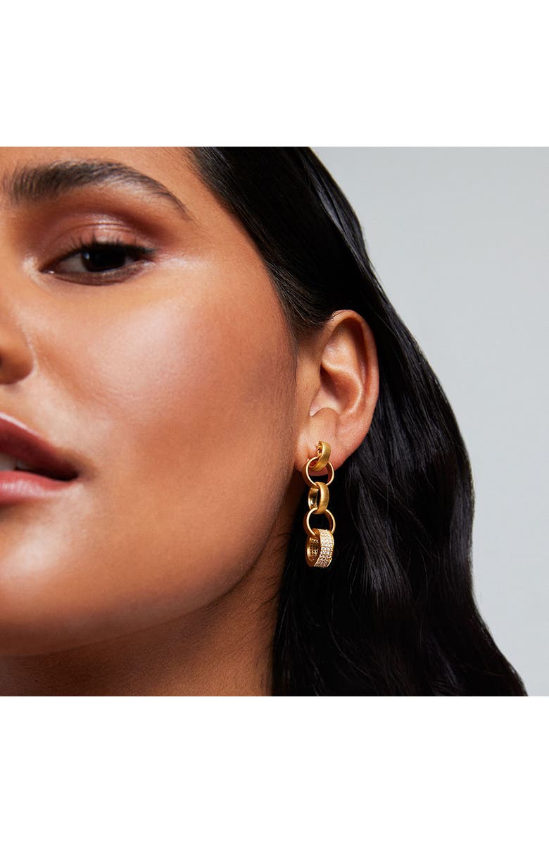 Dean Davidson Petit Link Pavé Statement Drop Earrings, Alternate, color,