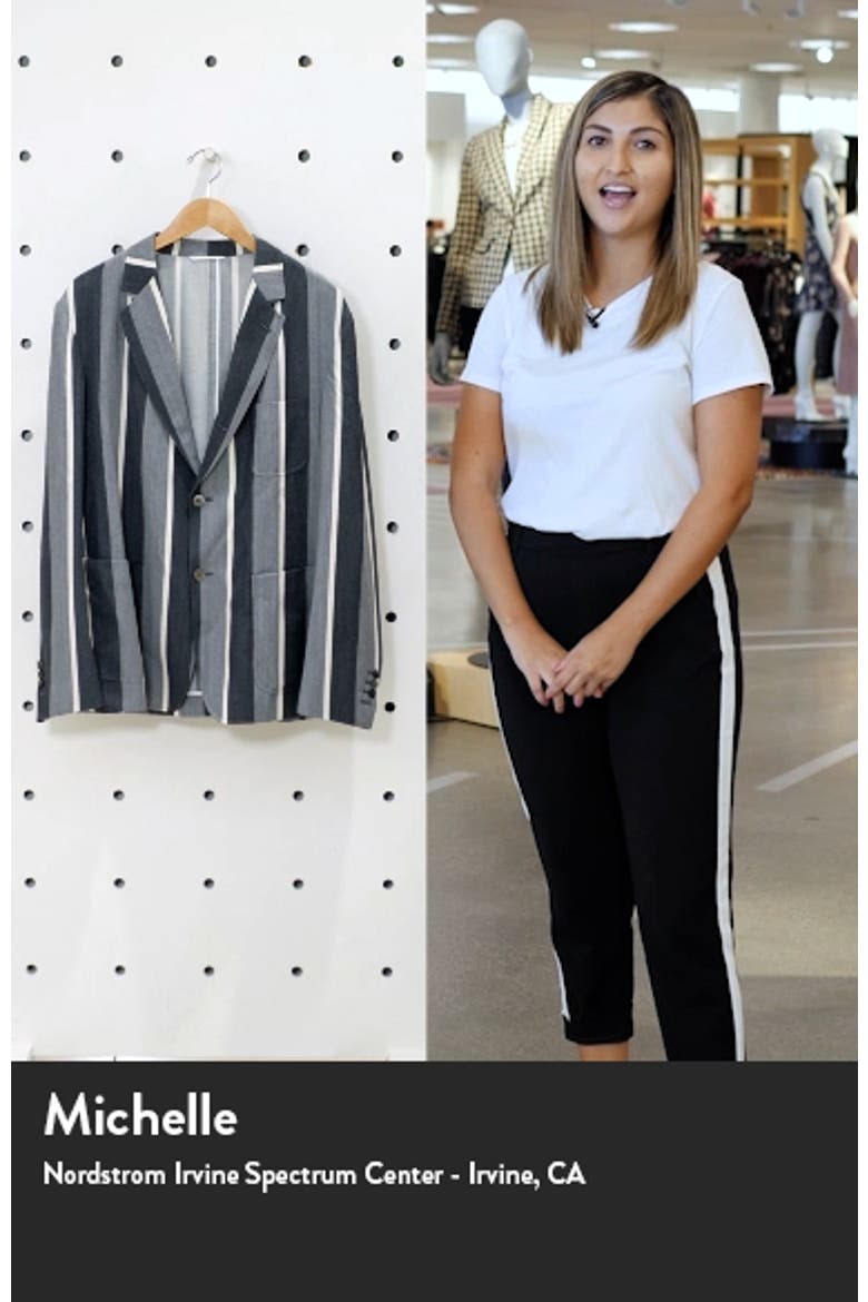 Stripe Wool & Cotton Jacket (Nordstrom Exclusive) video