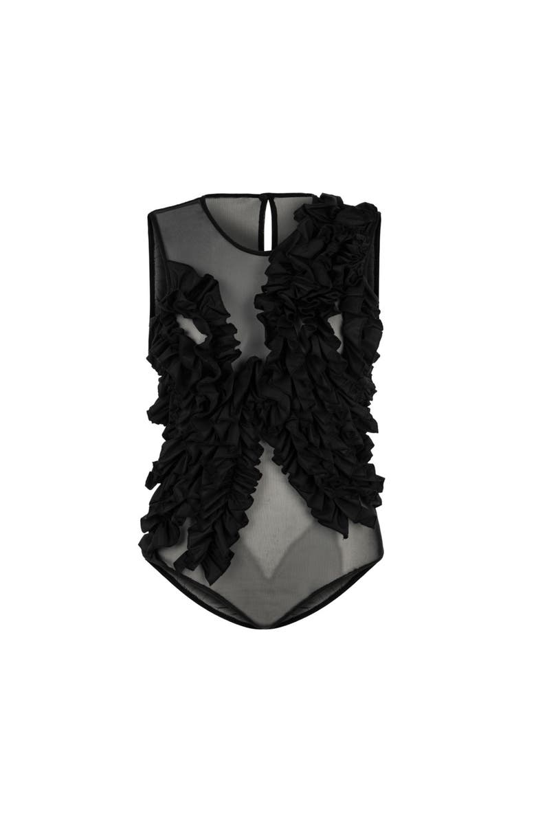 Nocturne Tulle Body with Ruffle Detail, Alternate, color, 