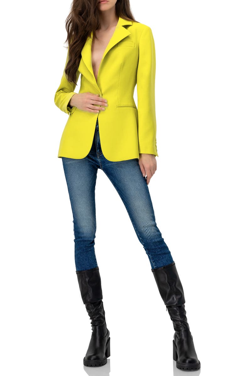 IVONNE Single-Breasted Tailored  Blazer, Alternate, color, Green