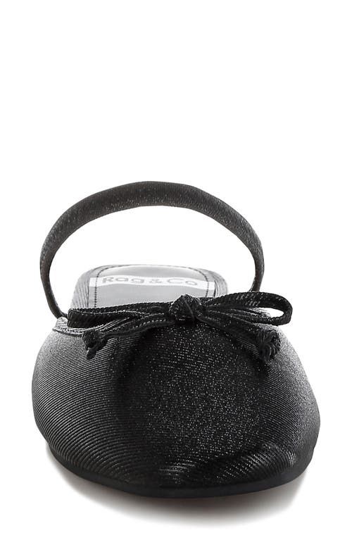 Rag & Co Women's Opalia Glitter Ballet Mules In Black In Black