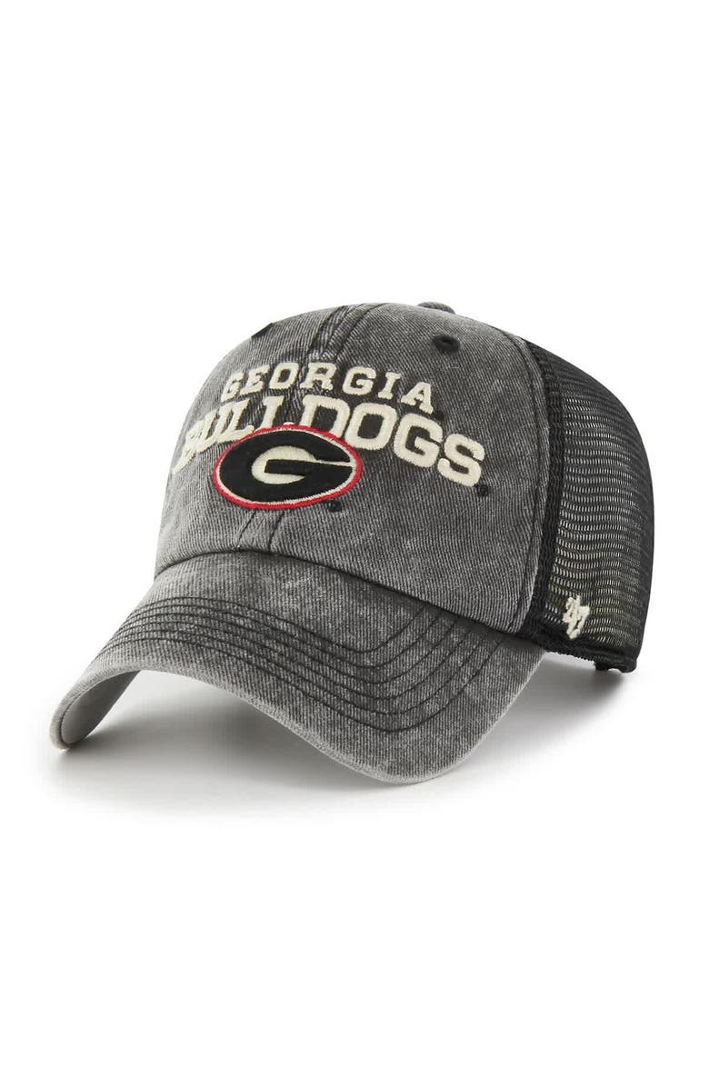 '47 Men's '47  Black Georgia Bulldogs Drumlin Clean Up Adjustable Hat, Main, color, Black