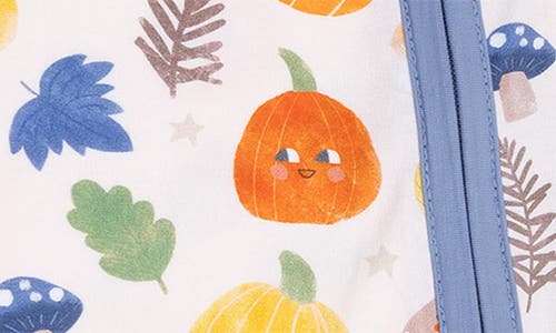 Angel Dear Autumn Pumpkins Zip Convertible Footie In Multi