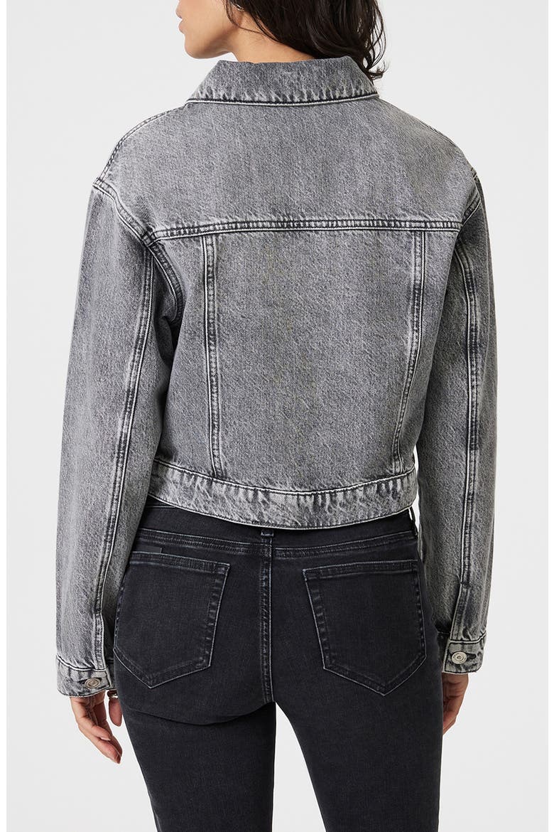 Harmony Crop Denim Jacket, Alternate, color, LIGHT SMOKE DENIM
