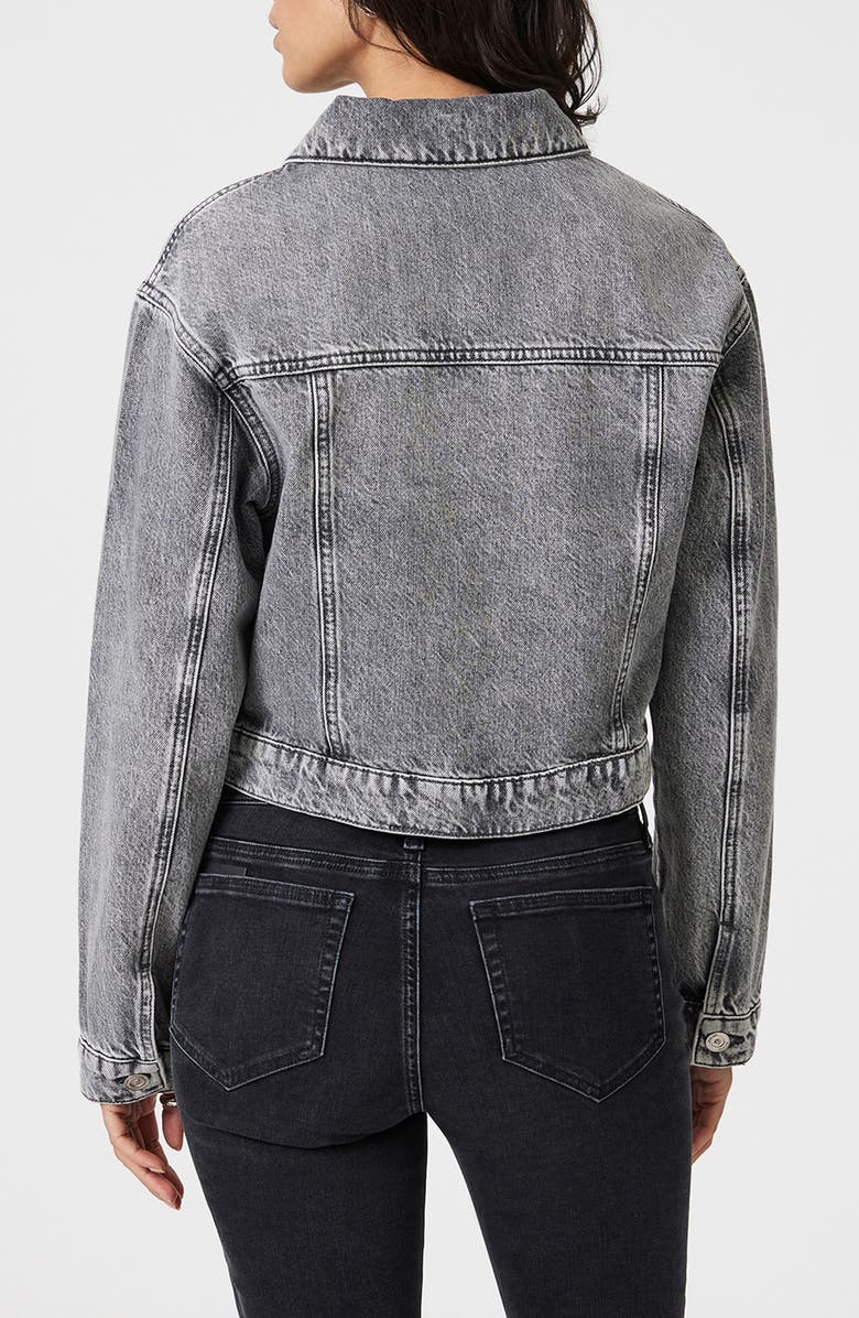 Mavi Jeans Harmony Crop Denim Jacket, Alternate, color, Light Smoke Denim