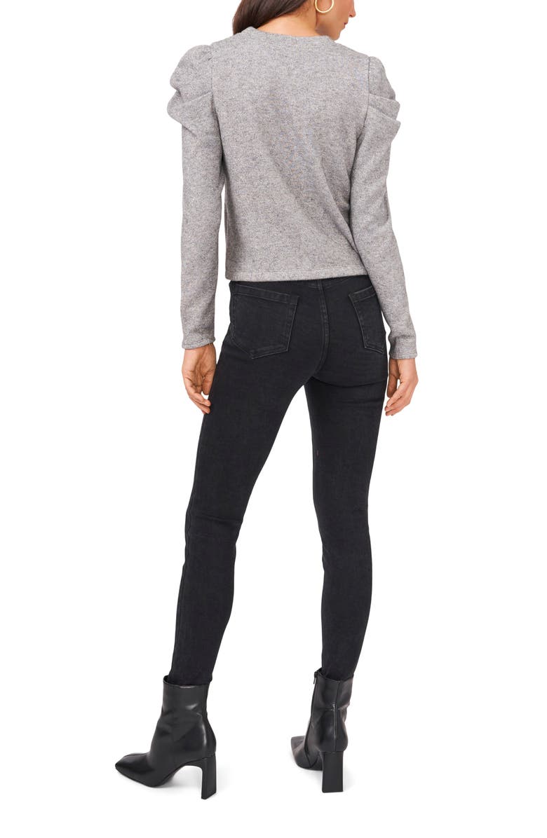 1.STATE Puff Shoulder Metallic Knit Top, Alternate, color, 