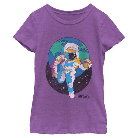 Girl's NASA Retro Astronaut  Graphic T-Shirt