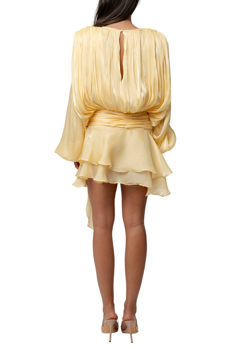 Pure Glow Long Sleeve Minidress, Alternate, color, YELLOW