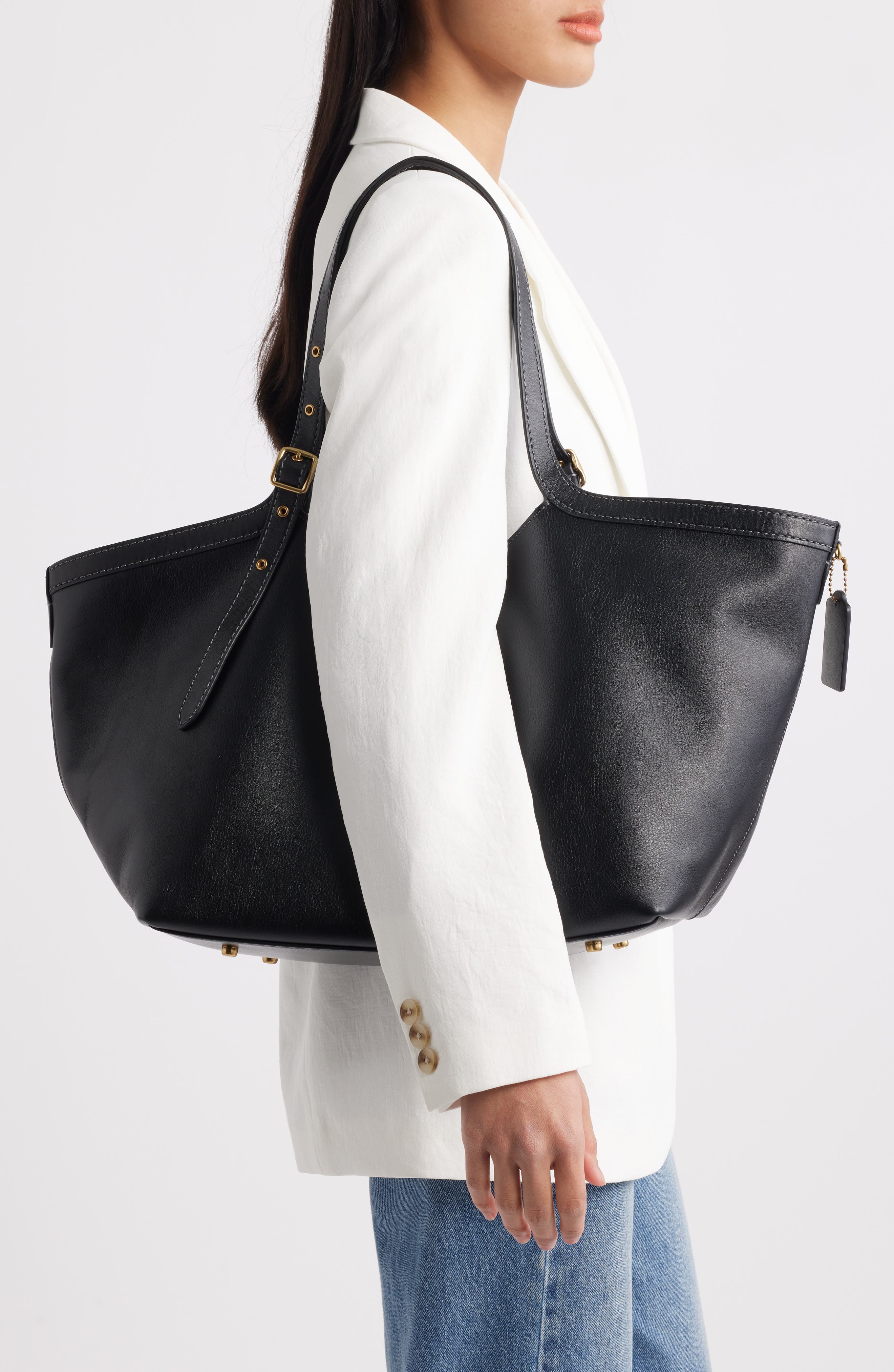 COACH Gramercy Leather Tote, Alternate, color, 