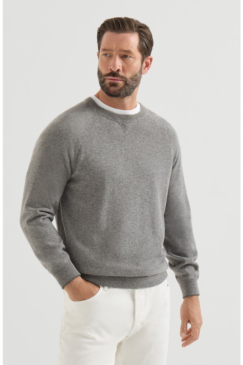 Cashmere sweatshirt-style sweater, Main, color, Dark Grey