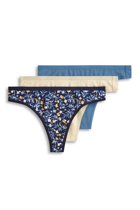 Womens Organic Cotton Stretch Thong - 3 Pack