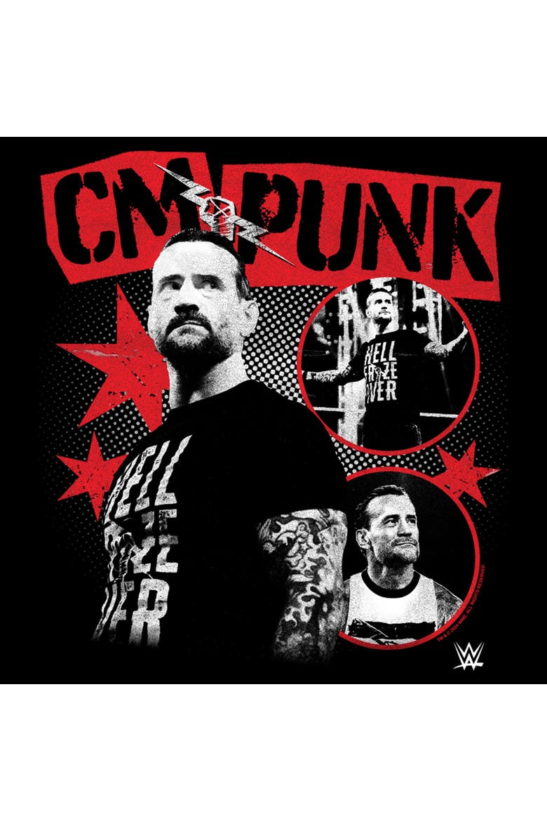 Boy's WWE CM Punk  Graphic T-Shirt, Alternate, color, Black