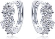 Lafonn Cluster Simulated Diamond Huggie Hoop Earrings