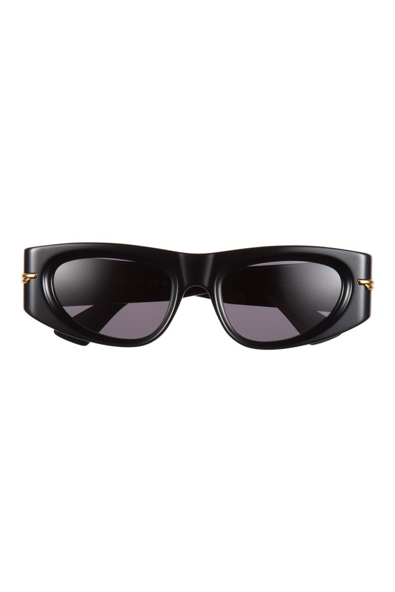 51mm Oval Sunglasses, Main, color, BLACK BLACK GREY