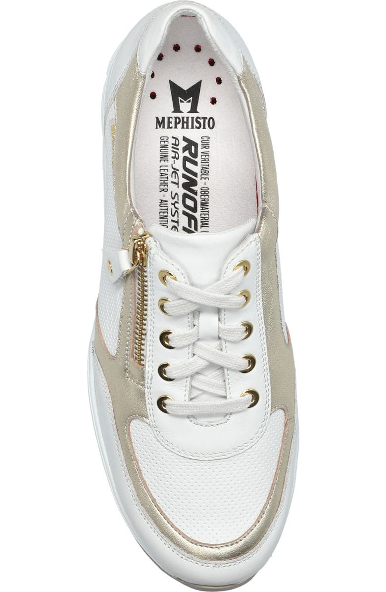 Mephisto Ylona Sneaker, Alternate, color, White/ Gold