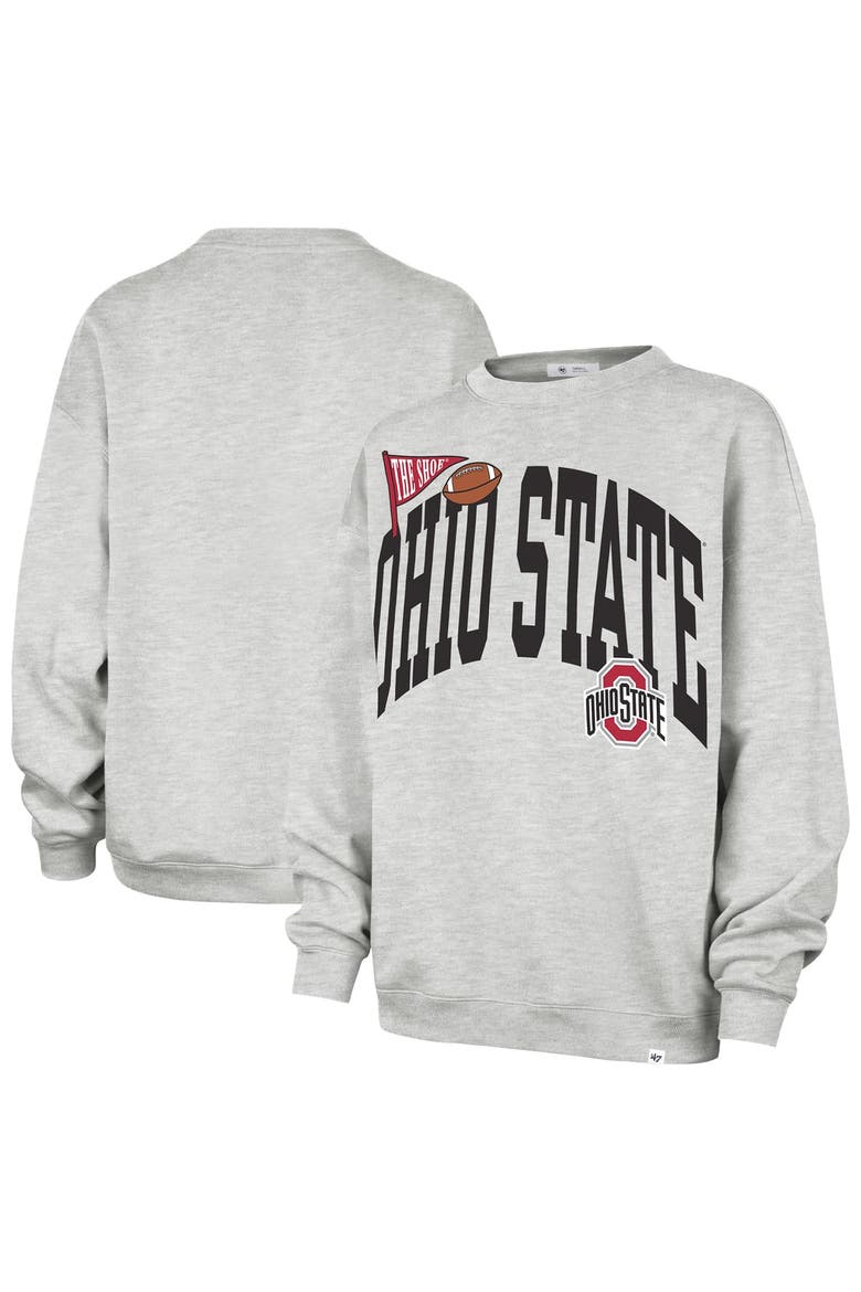 Women's '47  Gray Ohio State Buckeyes Icon Fleece Sweatshirt, Main, color, Gray