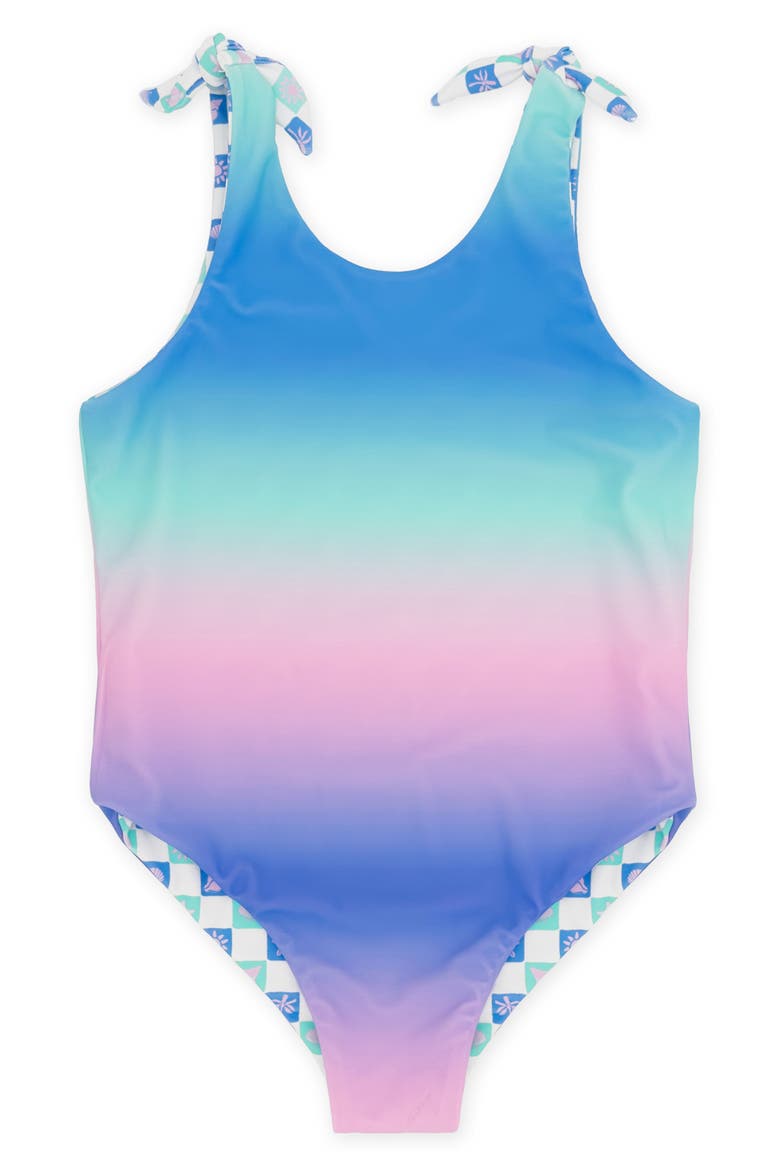 Kids' Skye Reversible One-Piece Swimsuit, Alternate, color, BLUE MULTI