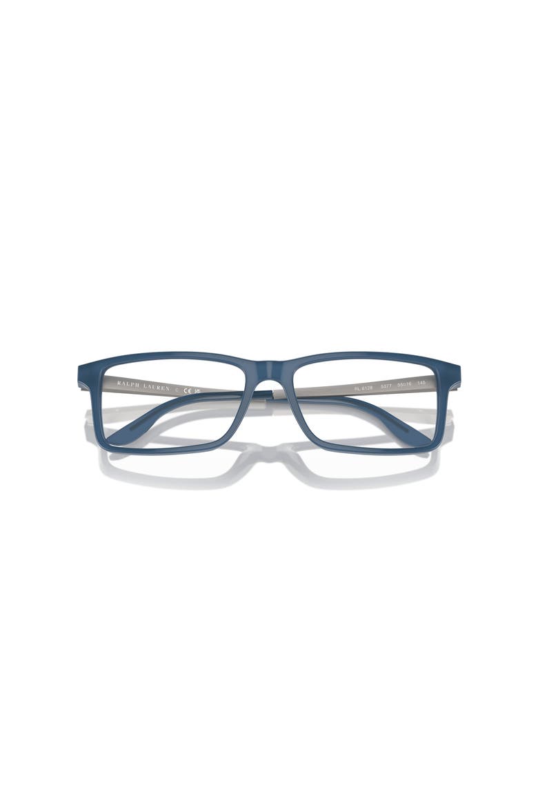 55mm Rectangle optical glasses, Alternate, color, Blue
