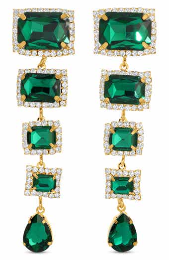 EYE CANDY LOS ANGELES Gillian Cubic Zirconia Drop Earrings