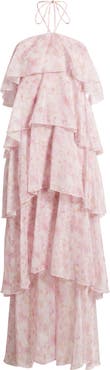 Lulus Maisie Ruffle Halter Maxi Dress