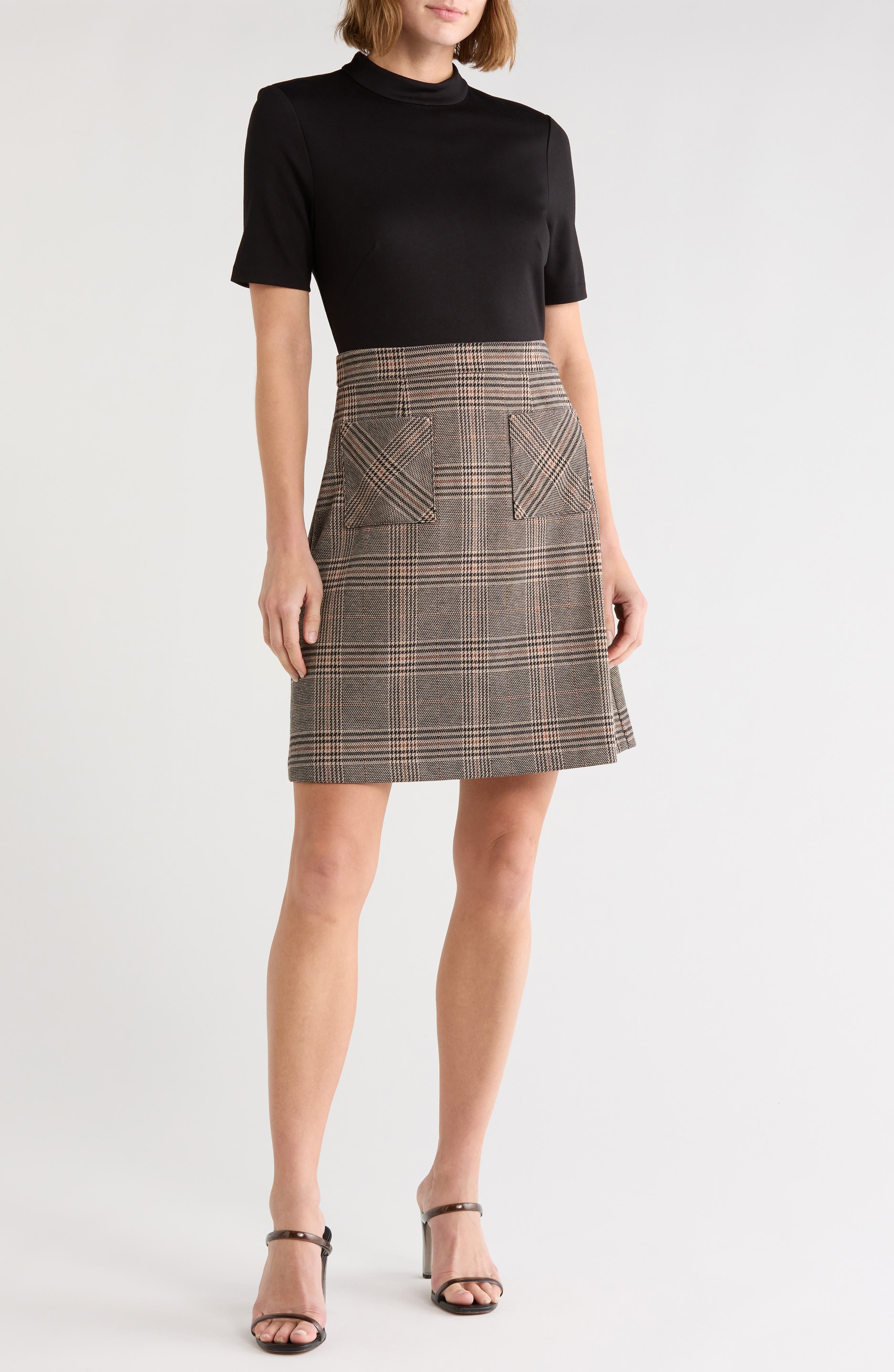 Mixed Media A-Line Dress